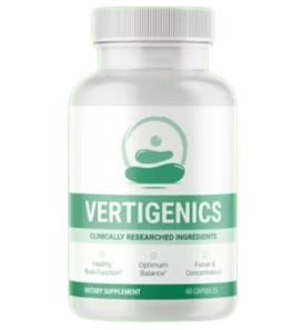 Vertigenics Balance Support Supplement Bottle - Vertigo and Focus Formula